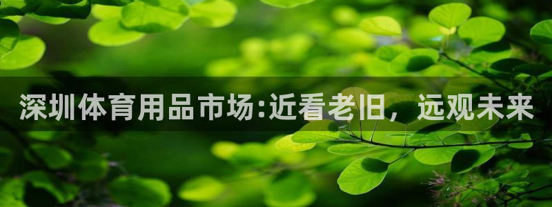 米兰体育官方正版app娱乐网站：深圳体育用品市场:近看老旧，