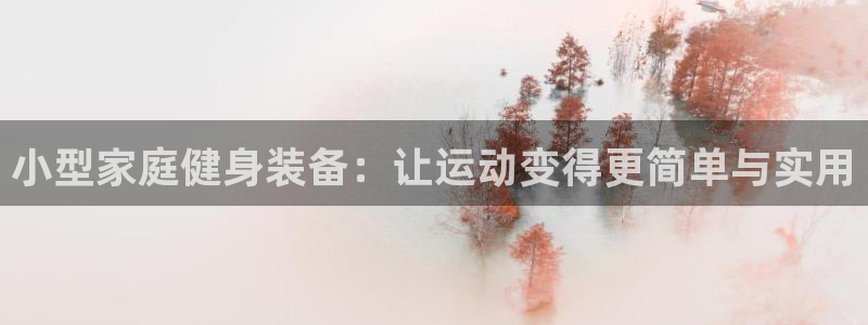 米兰体育官网下载平台假的吗是真的吗：小型家庭健身装备：让运动